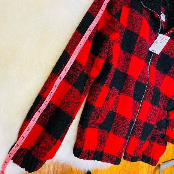 Brand New Sherpa Plaid Jacket Size XS - Picture 7 of 7